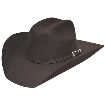 6 7/8 in Cattleman Cowboy Hat Crown Texan Stiffened Wool Felt Chocolate Brown